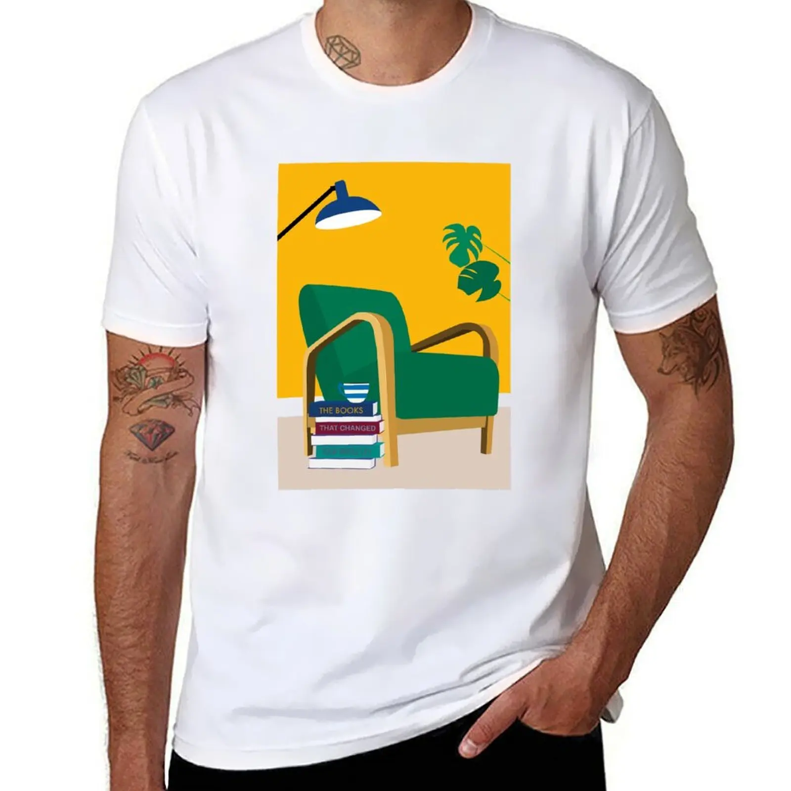 

Groovy room chair, books & tea (part 1 of 3) T-Shirt anime t shirts oversize t shirt for man T-Shirt