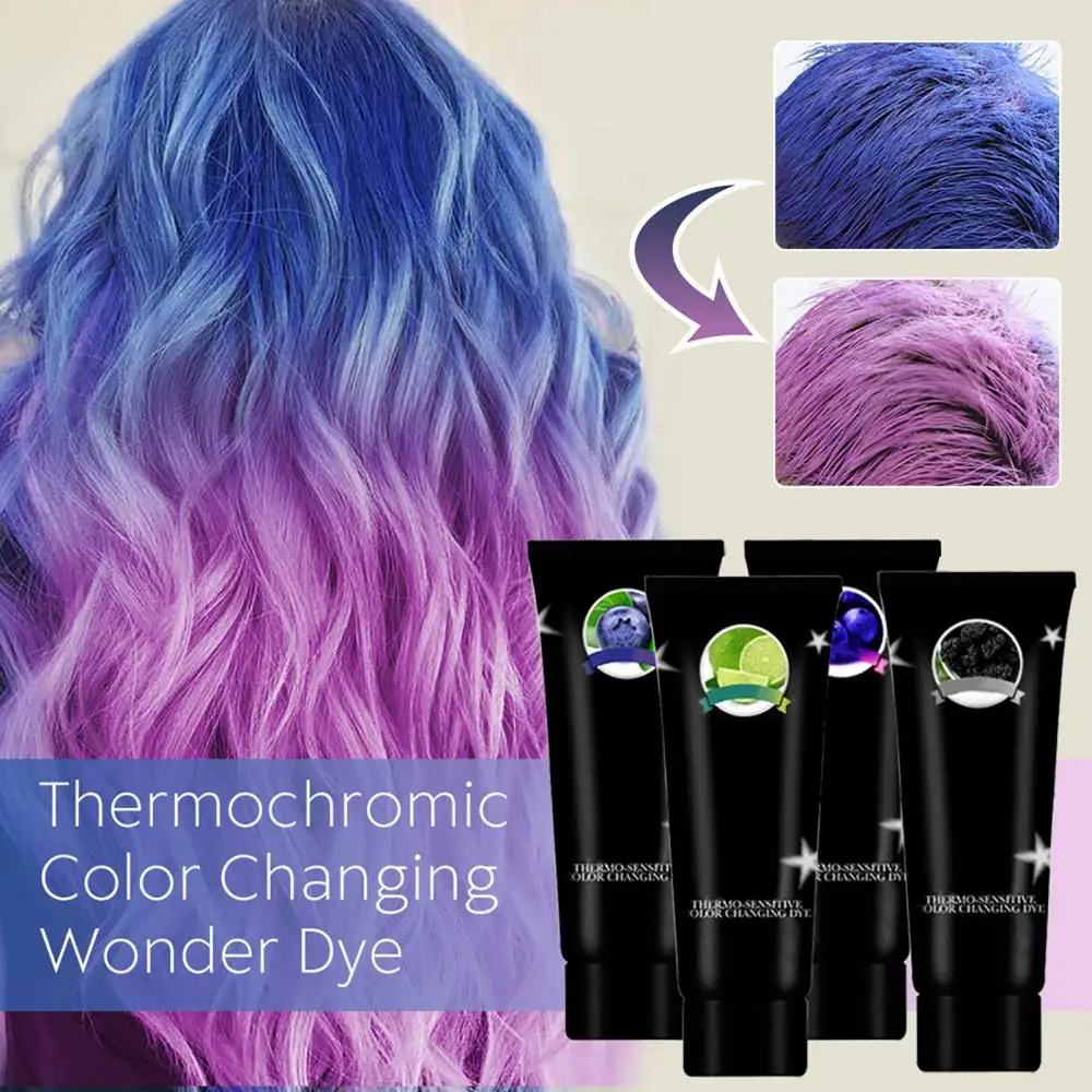 Professional Long Lasting Washable Fashion Thermochromic Hair Color Dye Cream