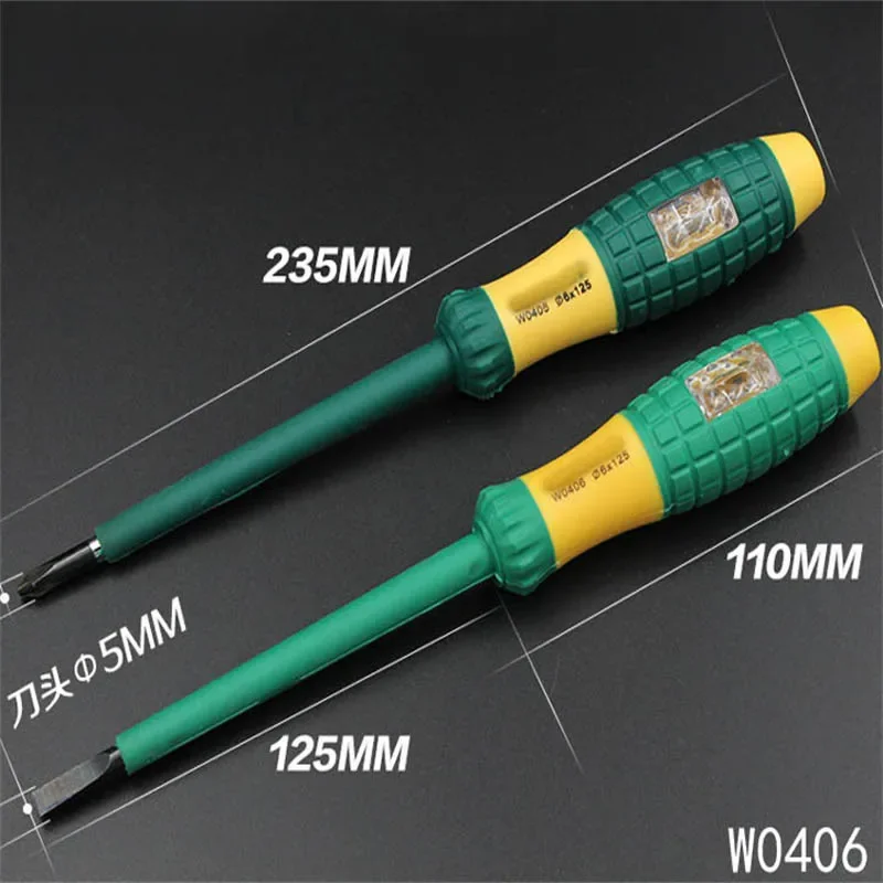 Imagem -05 - Caneta Elétrica Profissional do Teste da Tensão da Indústria da Sonda do Detector de Energia da Chave de Fenda da Pena do Verificador 4x75 mm 220v