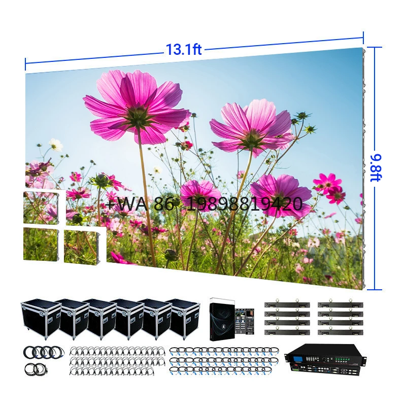 Customizable Custom High Frequency Full Color Indoor Fixed Install P3.076 Led Display Screen 960*960mm Event Led Screen