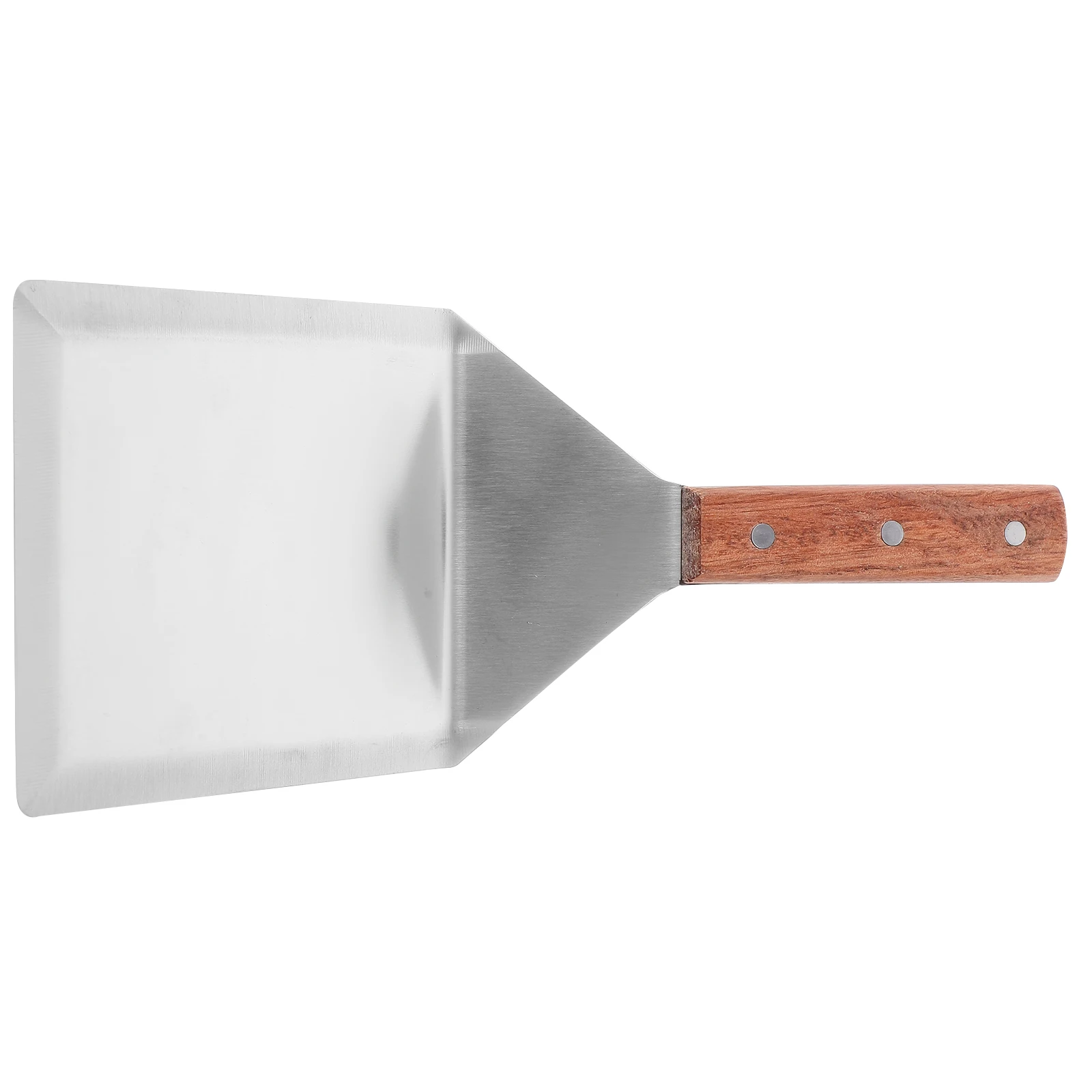 

Wooden Handle Stainless Steel Large Cooking Spatula Heat-Resistant Portable Kitchen Frying Shovel Multi-Function