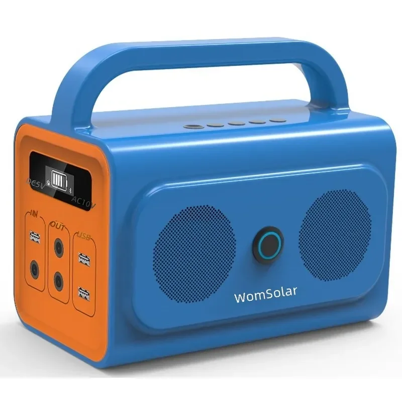 Bluetooth Speaker Power Station All in One Solar Generator with LED Display for Camping and Hiking