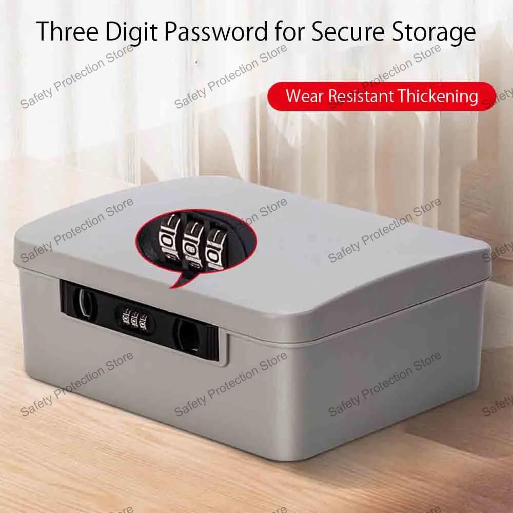 Password Safe Box Cash Jewelry Passport Document Privacy Security Storage Box Car Household Travel Office Lock Organizer Case