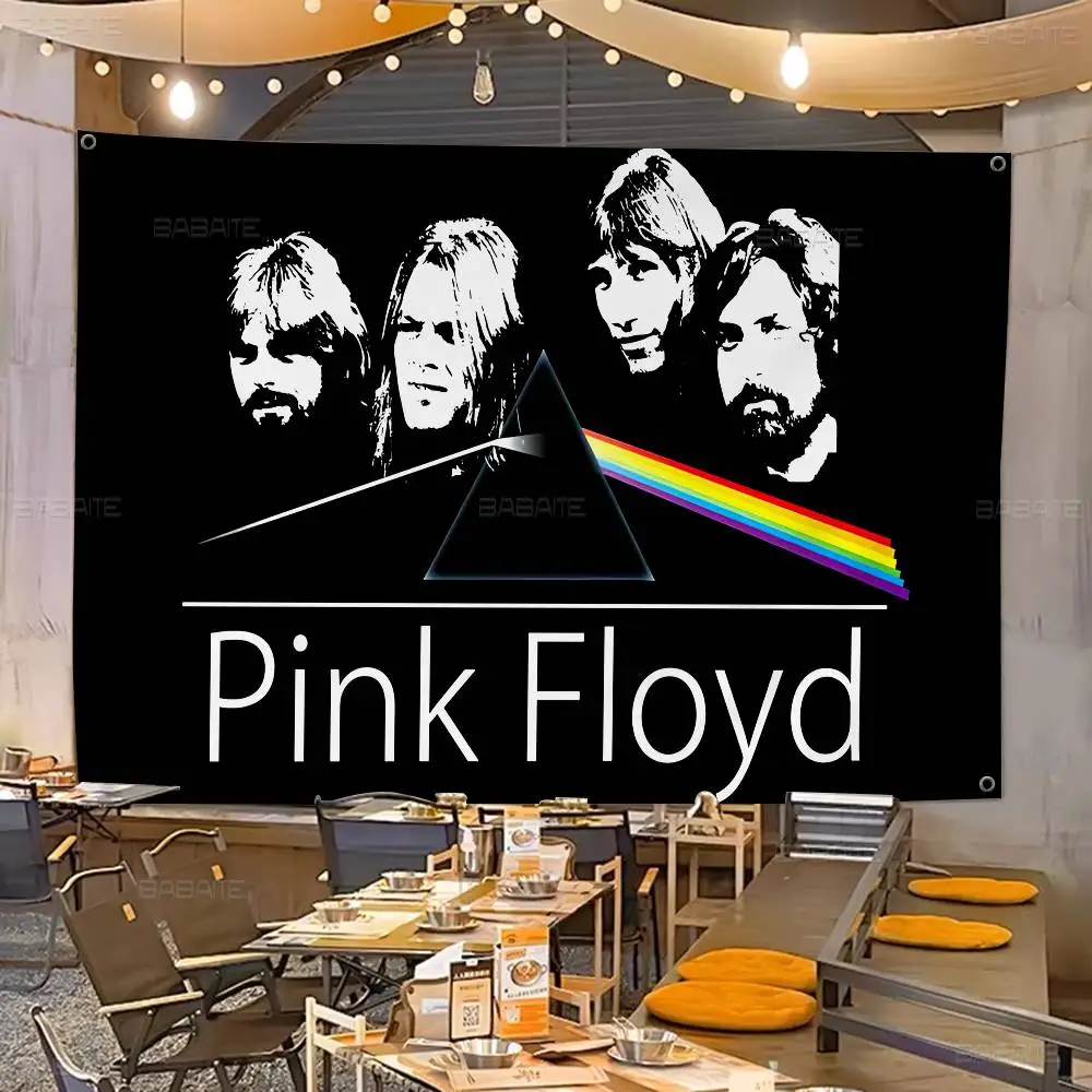 Band P-Pink F-Floyds Banner Art Printing Japanese Wall Flag Anime Wall Hanging Home Decor
