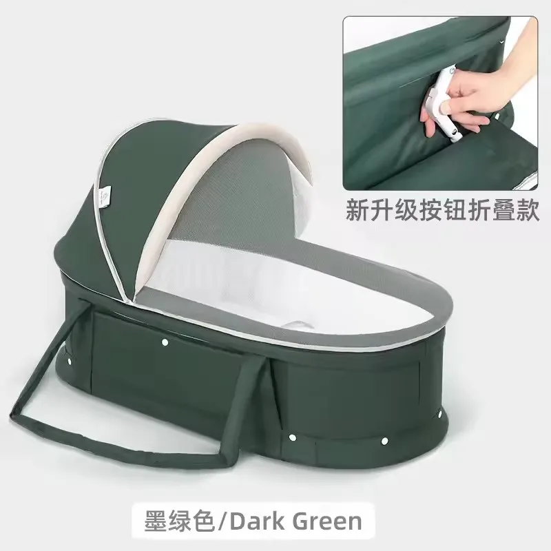 Portable Foldable Baby Bed for 0-18 Months – Infant Travel Crib, Car Sleeper & Compact Sleeping Basket