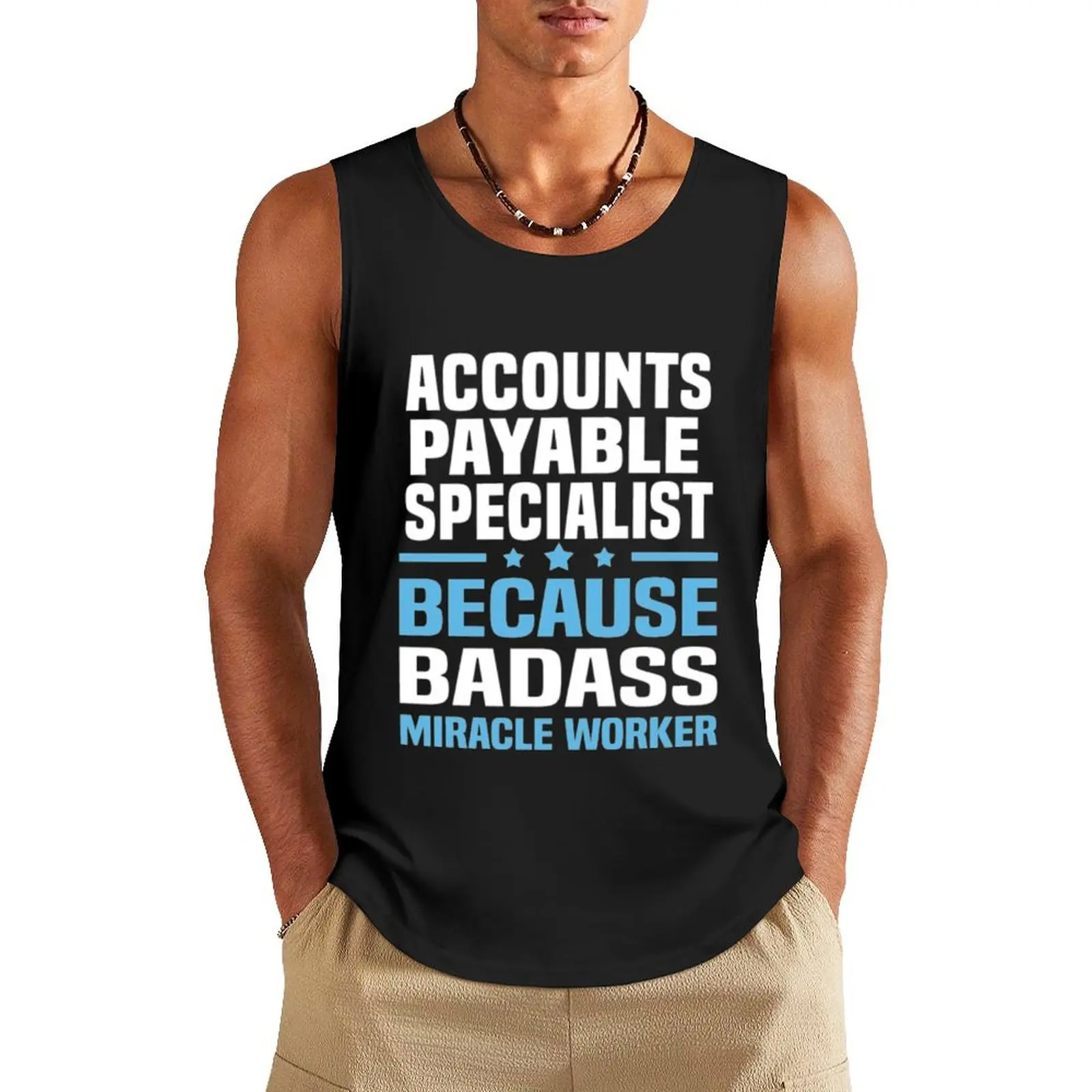 

Accounts Payable Specialist Tank Top gym clothing men gym shirts man sexycostume Men's gym t-shirts