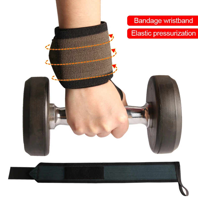 Flexible Weight Lifting Wrist Support Nylon Powerlifting Wrist Wraps, Wristband Strength Training Padded Equipment, 1Pair