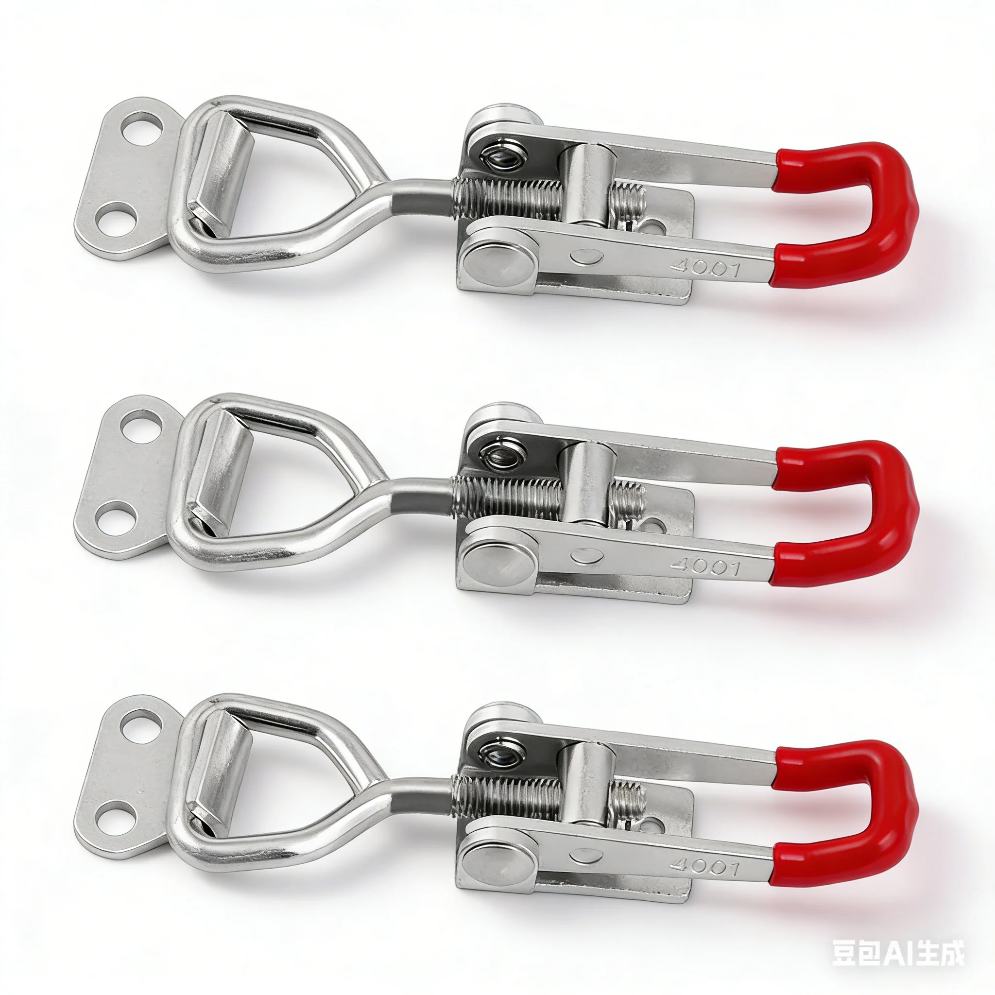 1/3pcs 4001-SS Steel Adjustable Toggle Locking Clamp Door Bolt Type Pull Action Latch Hand 150kg Woodworking Tool