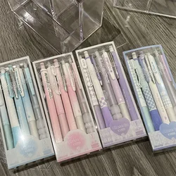 5pcs/set Creative Gradient Color Series Gel Pen Chic Heart Checkboard Style Writing Gel Pen Student School Stationery Gel Pen