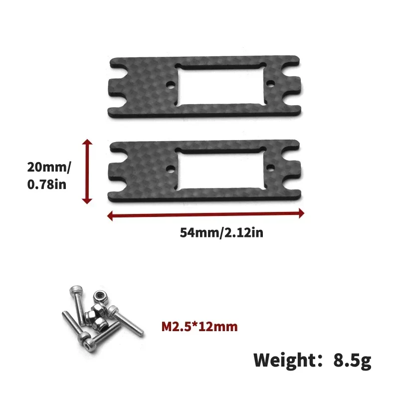 Toy Model Car Upgrade Accessories for VP VS4-10 RC Car Carbon Fibre Adapter Plate, for VS4-10Pro Phoenix SCX10 Axial RC Car