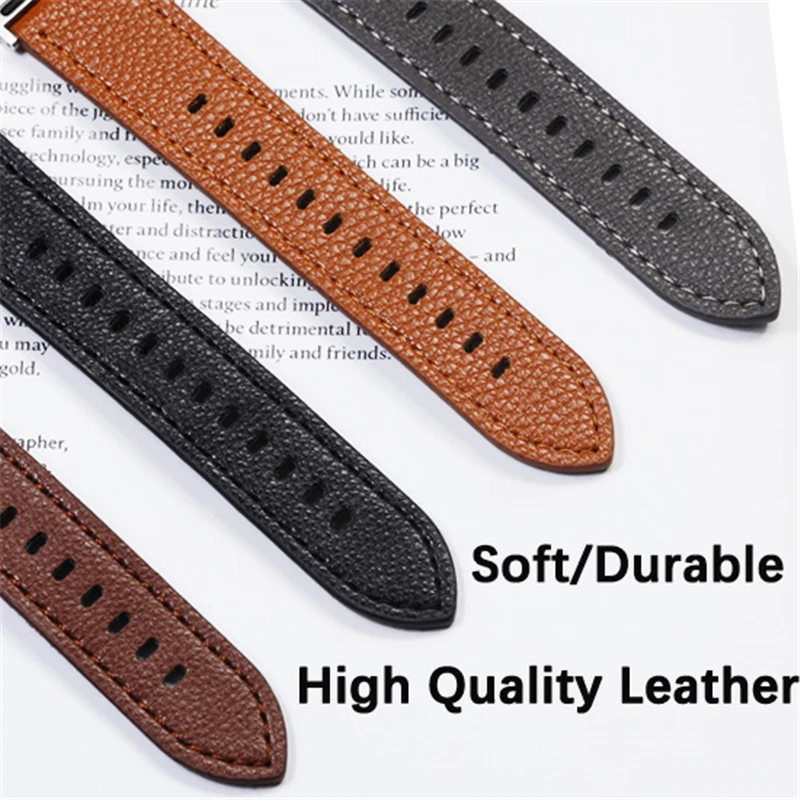 22 مللي متر 20 مللي متر الفرقة لسامسونج غالاكسي ساعة 4 3 الكلاسيكية 5 برو نشط 2/Gear S3 الجلود حلقة Correa سوار هواوي ساعة GT2 3 حزام
