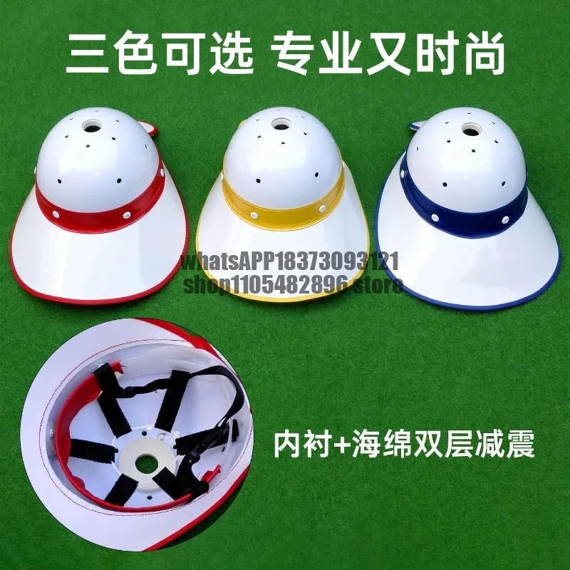 Golf caps, sun helmets, safety, shock protection, UV protection, plastic course