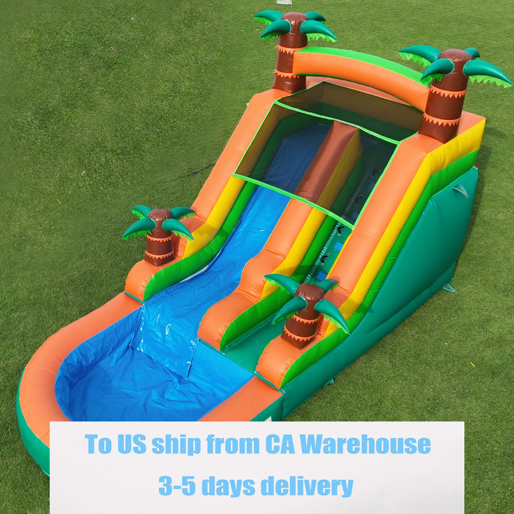Piscina de bolas inflable de PVC para niños, equipo de juego de agua inflable para gimnasio en la jungla con soplador de aire de 950W
