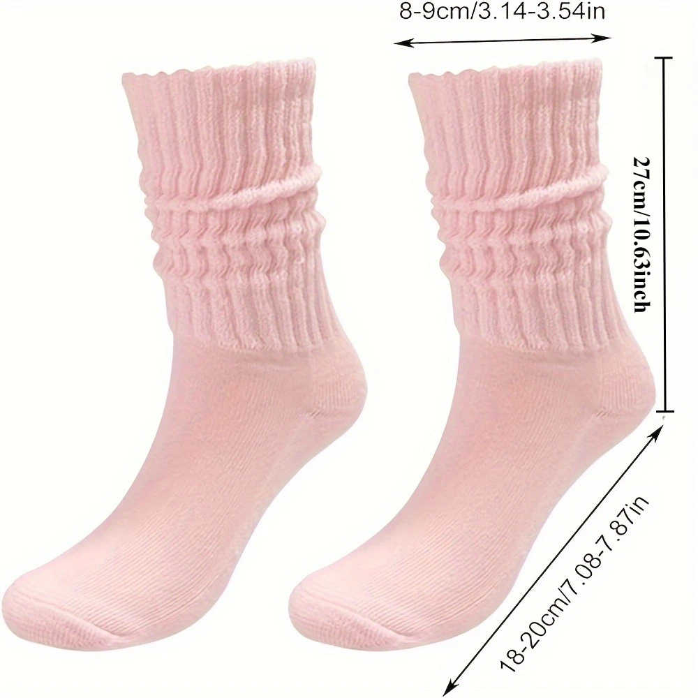 3 пары носков с напуском, черно-белые, серые вязаные носки в рубчик, удобная повседневная одежда для женщин и мужчин, незаменимые для повседневного использования