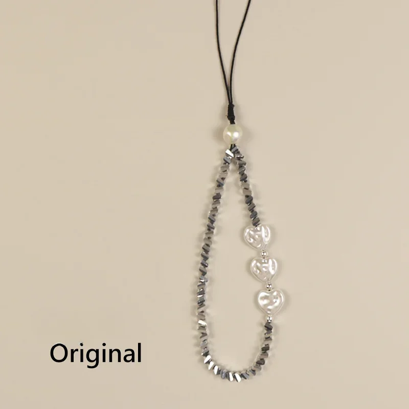 Original  Silver Love DIY Mobile Phone Chain Lanyard Women's Mobile Phone Case Bag  Hanging Rope