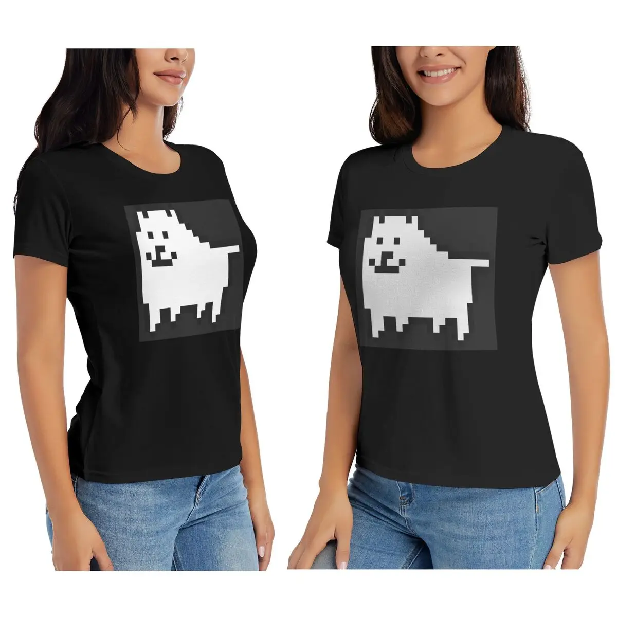 Femmes T-Shirt ennuyeux chien dans l'espace Undertale Toby jeu vidéo Rpg été à manches courtes t-shirts col rond coton t-shirts vêtements