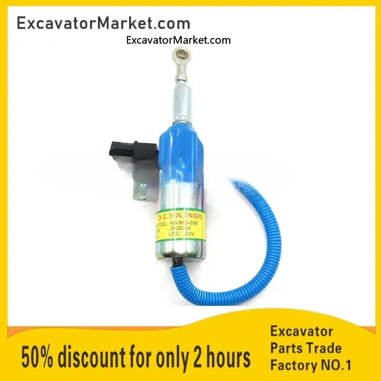 

For Cummins flameout solenoid valve 3930234 HYUNDAI 305 335-7 KOMATSU PC 300 360-7 Oil excavator Spare