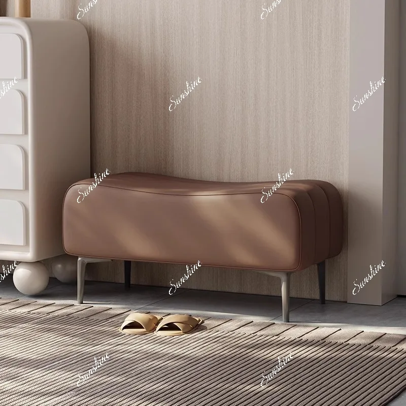 Small apartment entrance shoe stool simple modern cloakroom sofa stool pedal