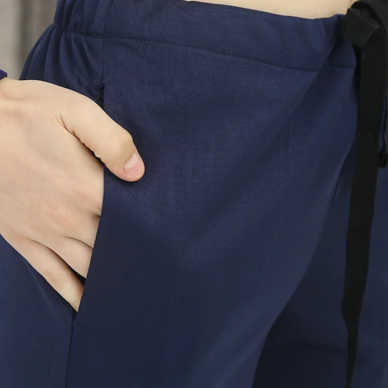 Frauen Männer seidig Peeling Uniform Pflege Arbeits kleidung einfarbige Peelings setzen anti statische Top und Hose Langarm Arbeits anzüge 2020-20