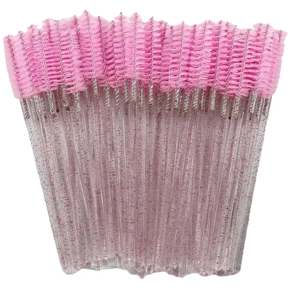 Wegwerp Kristallen Wimpers Borstel Kam 50 Stuks Wimpers Verlenging Mascara Wands Make-up Professionele Make-up Beauty Tool