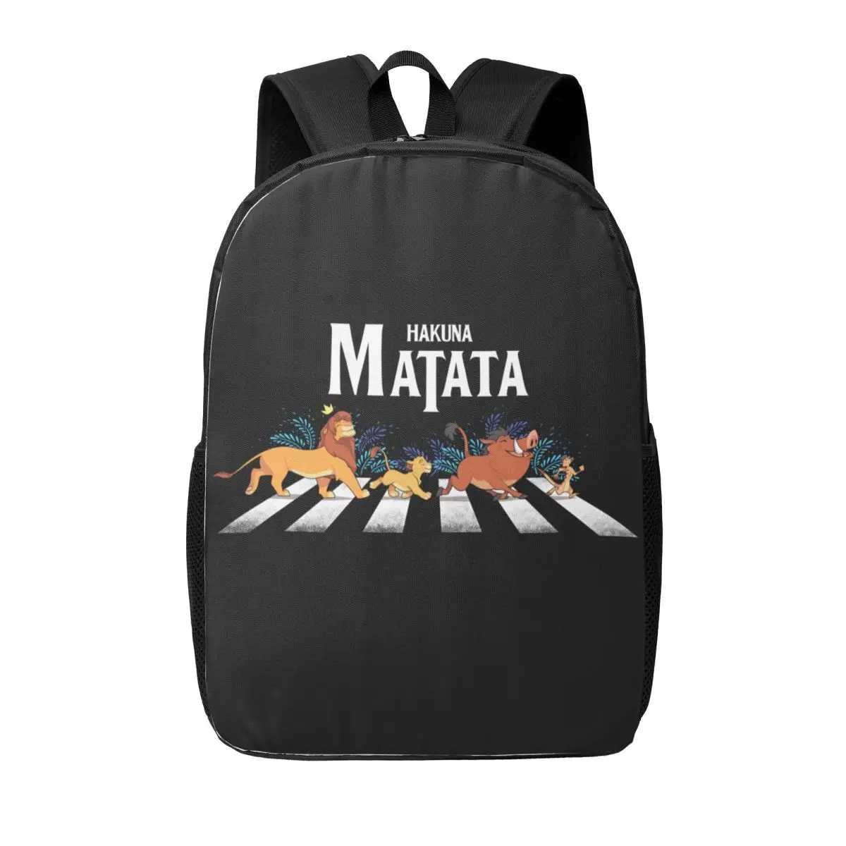 Custom Hakuna Matata Cartoon Fan Travel Backpack School Computer Bookbag Funny Animal The Lion King College Student Daypack Bags