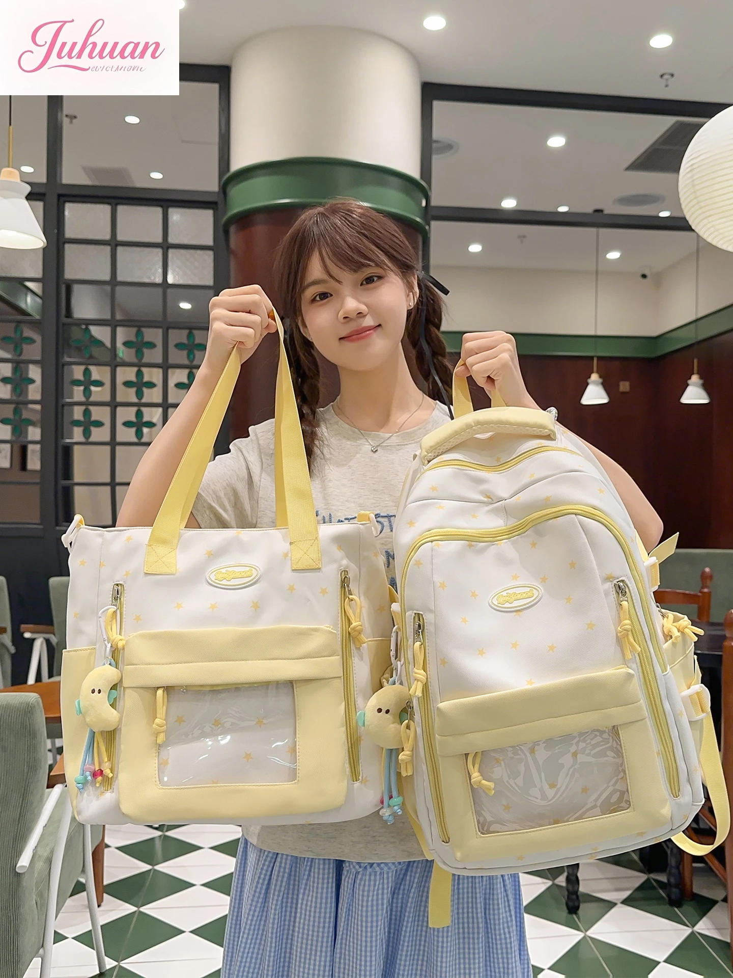 School Season Students High Value Transparent Ltabag Schoolbag Cute Student Backpack Large Capacity Lightweight Weight Backpacks