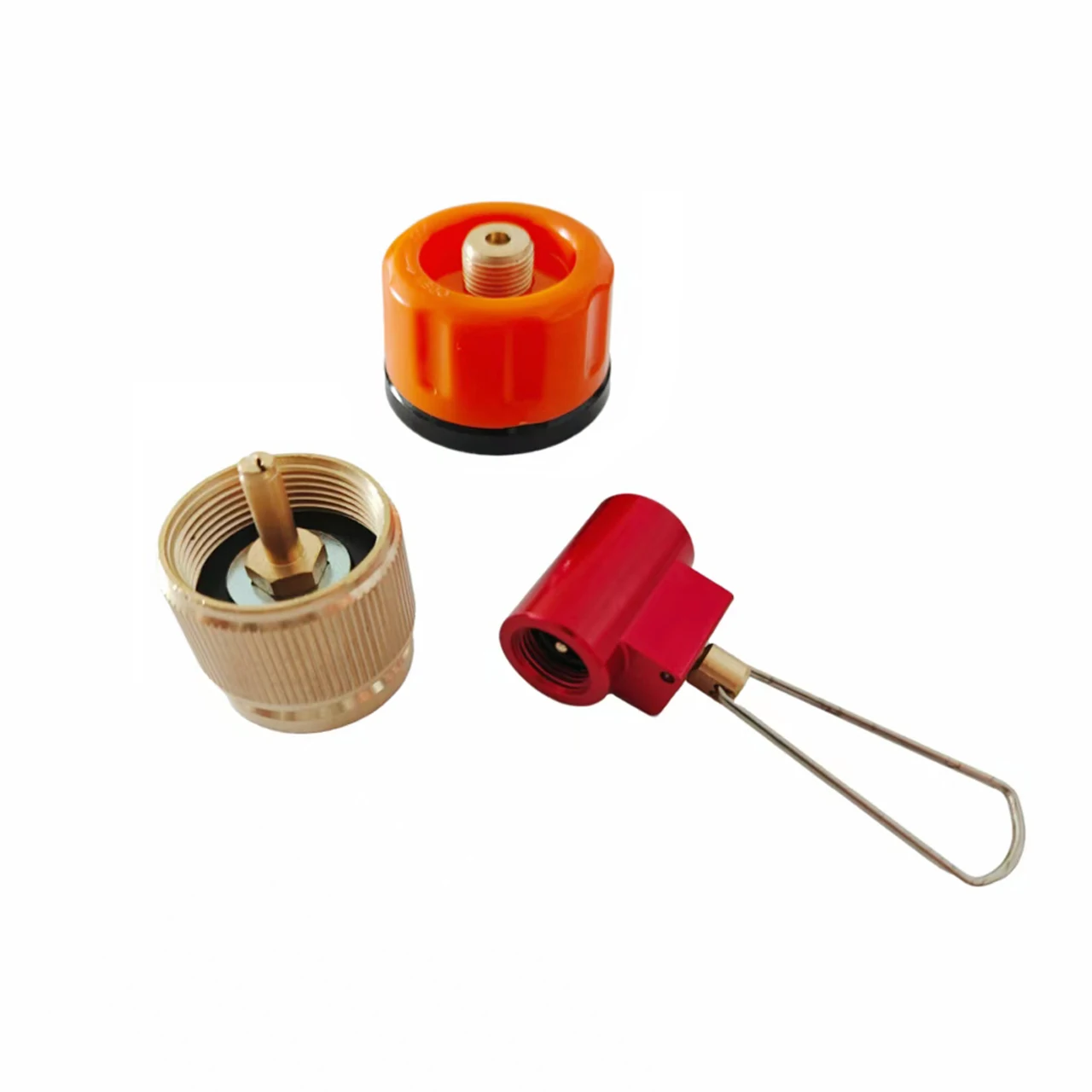 3Pcs Outdoor Camping Card Long Gas Tank Flat Gas Tank MAPP Gas Tank Interchange Connector Camping Gas Adapter Set