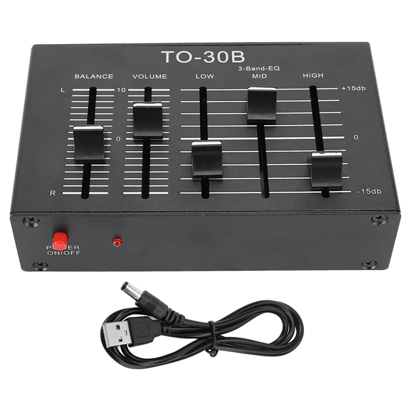 Leading-3 Band EQ Equalizer Low Noise Volume Control High Medium Low 3 Band Sound Channel Forturntables, Sound Cards,Guitars