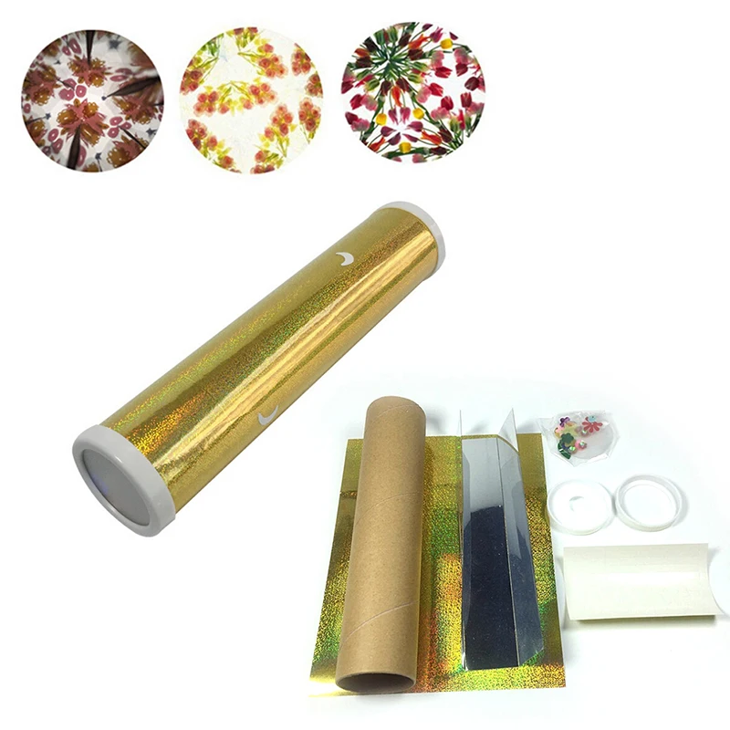 DIY Colored Rotating Kaleidoscope Kits Science Educational Craft Kid Toys