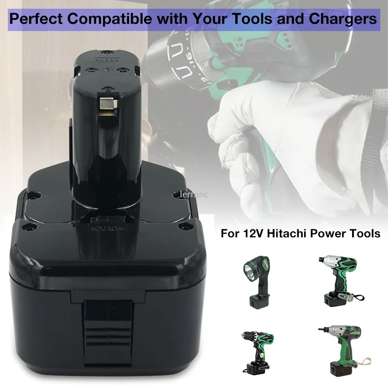 12V Ni-CD/ NI-MH 2.0/3.0/4.0Ah Cordless Power Tool Battery for Hitachi EB1214S EB1212S EB1214L Eb1220bl Eb1220hl DS 12DVF3