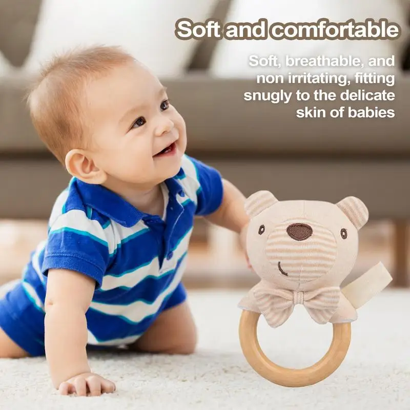 Hochet doux en forme d'animal pour tout-petits, Shaker en peluche pour enfants, garçons et filles, éléphant, ours, lapin, Lion, jouets à poignée