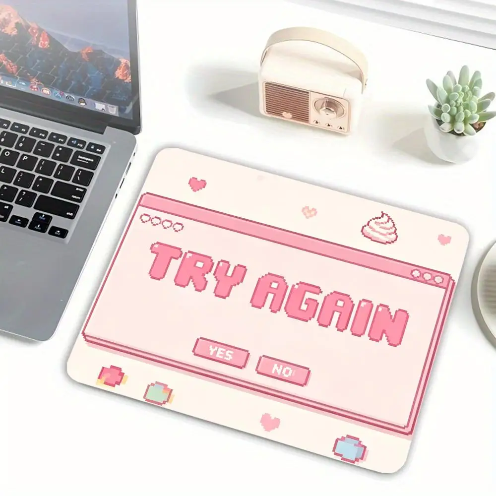 Cute Retro Game Window Text Pattern Extended Mouse Pad Keyboard Table Mat for Laptop Office Home Decor