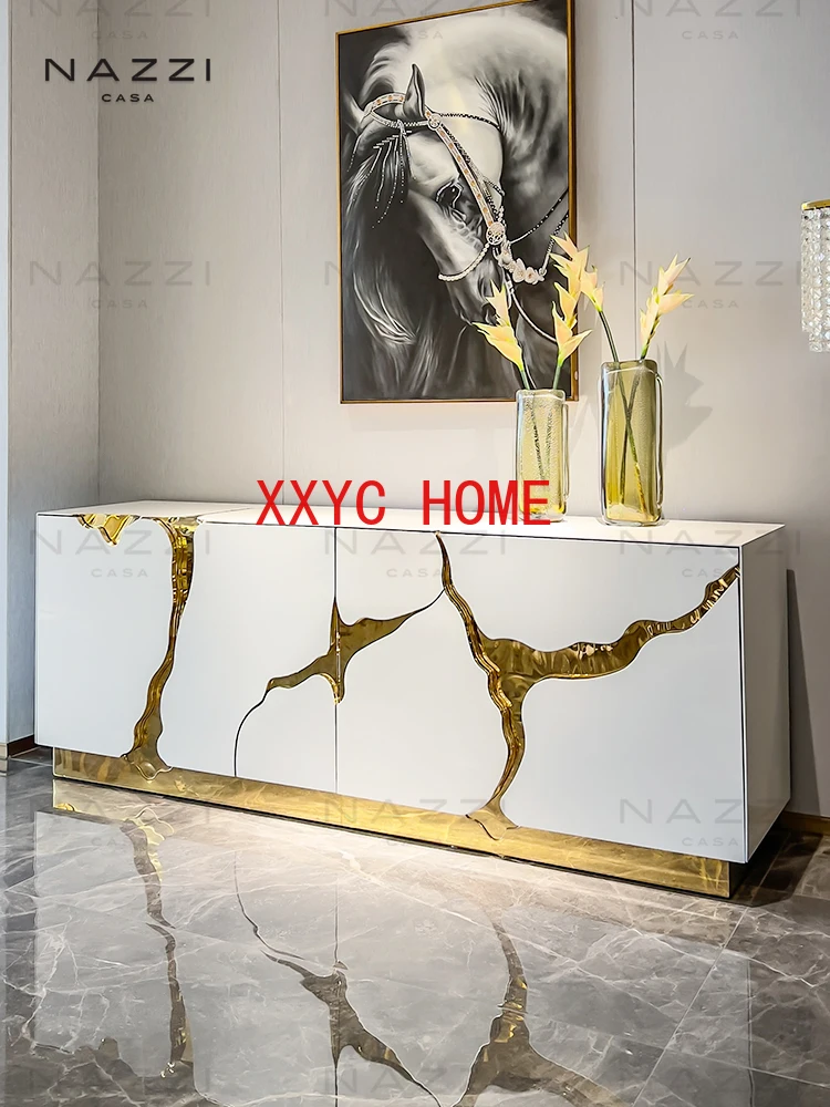 Light Luxury Stone Natural Marble Sideboard Customization