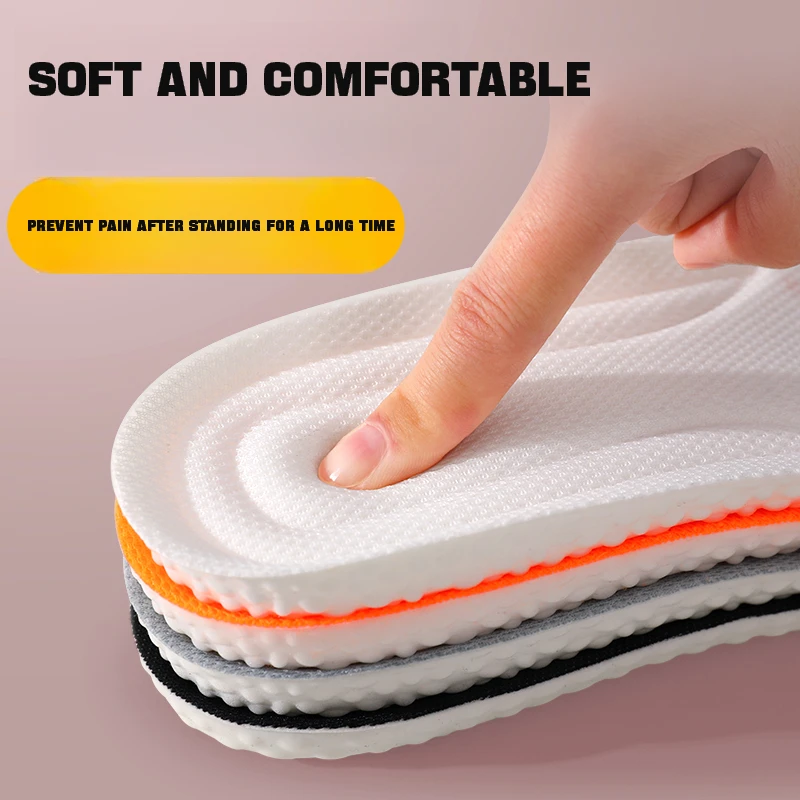 1Pair Orthopedic Insoles for Feet Soft Sports Shock Absorbing Insole Non Slip Shoe Pads Plantar Fasciitis Relief Shoes Inserts