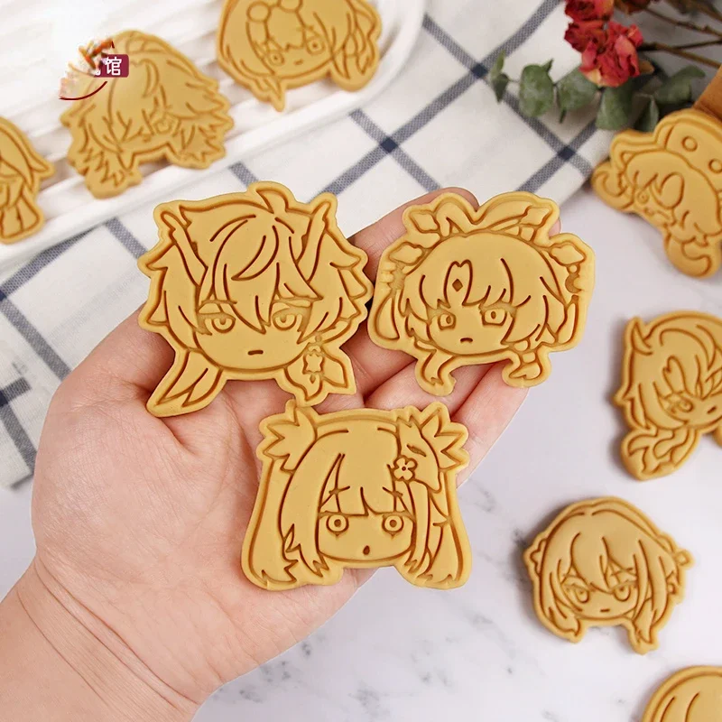 

Honkai:Star Rail 35 Roles Series Cookie Mold Set Firefly Aventurine Boothill Avatar Pattern Biscuit Mold Home DIY Baking Tools