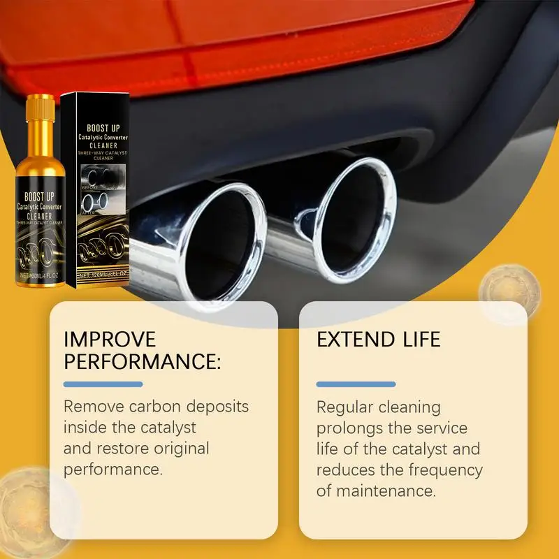 Catalytic Converter Cleaner Engine Parts Cleaning Liquid 120ml Auto Oxygen Sensor Cleaner Automobile Deep Cleaning Liquid