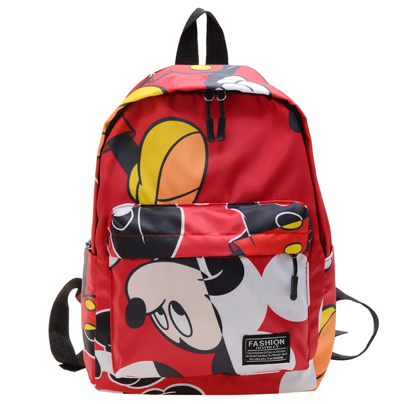 

Disney Mickey Mouse Kids back pack Two Shouliders Bags Fashion Boys And Girls Cartoon Print Zipper New Schoolbags kindgerarten