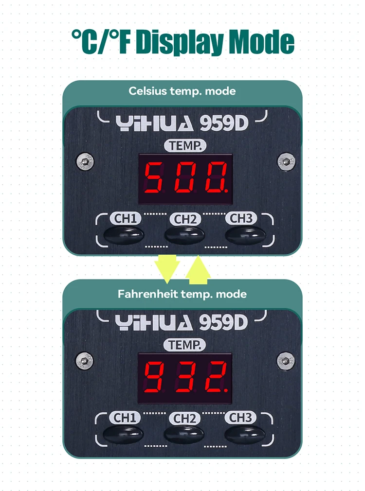 

959D Интеллектуальная бессвинцовая спиральная станция для распайки SMD 700 Вт Паяльная станция с горячим воздухом для ремонта мобильных устройств
