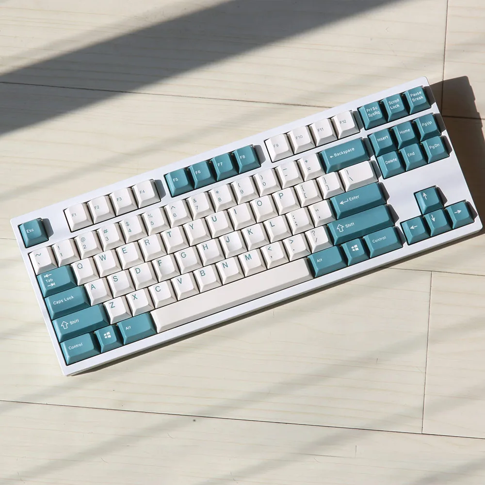 Imagem -05 - Epbt Verde & Branco Keycaps Doubleshot Cherry Perfil Abs Material Conjunto para Teclado Mecânico Kit