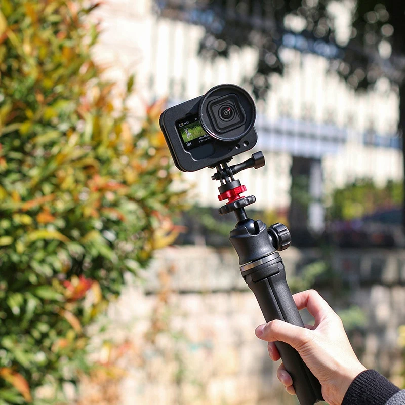 HOT-Shoe kepala konversi portabel Gopro9/10 Hot Shoe untuk kamera fotografi Slr memegang sepatu panas Lengan penghubung kursi