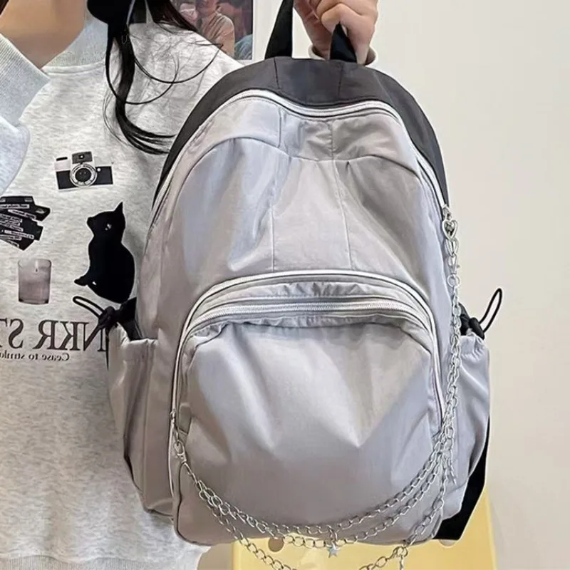 Bolsa de viaje informal Ita para mujer, bolsa escolar de alta capacidad, mochilas transparentes a la moda, mochila que combina con todo, Bolsas Preppy