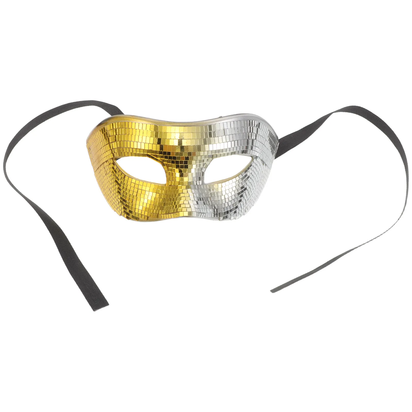 Disco Glitter Mask Half Face Masquerade Mirror Ball Cover Lightweight Reflective Halloween Party Costume Dj Rave Mask