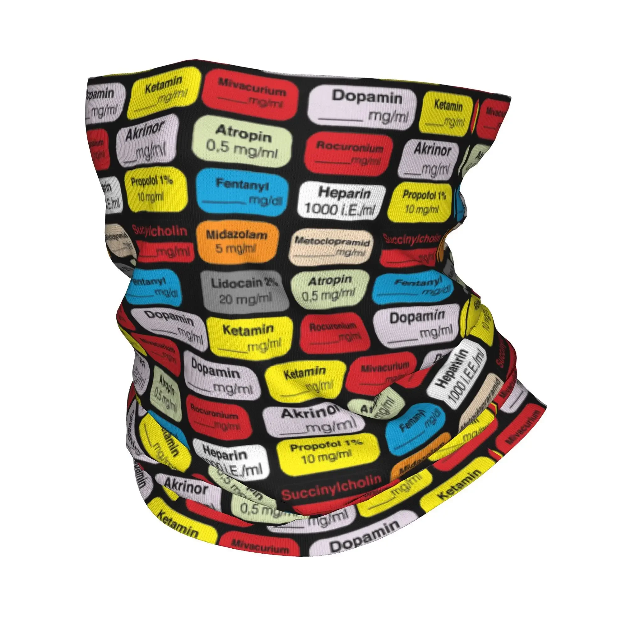 

Anesthesia medication Bandana Neck Cover Printed Magic Scarf Warm Headwear Riding For Men Women Adult Windproof