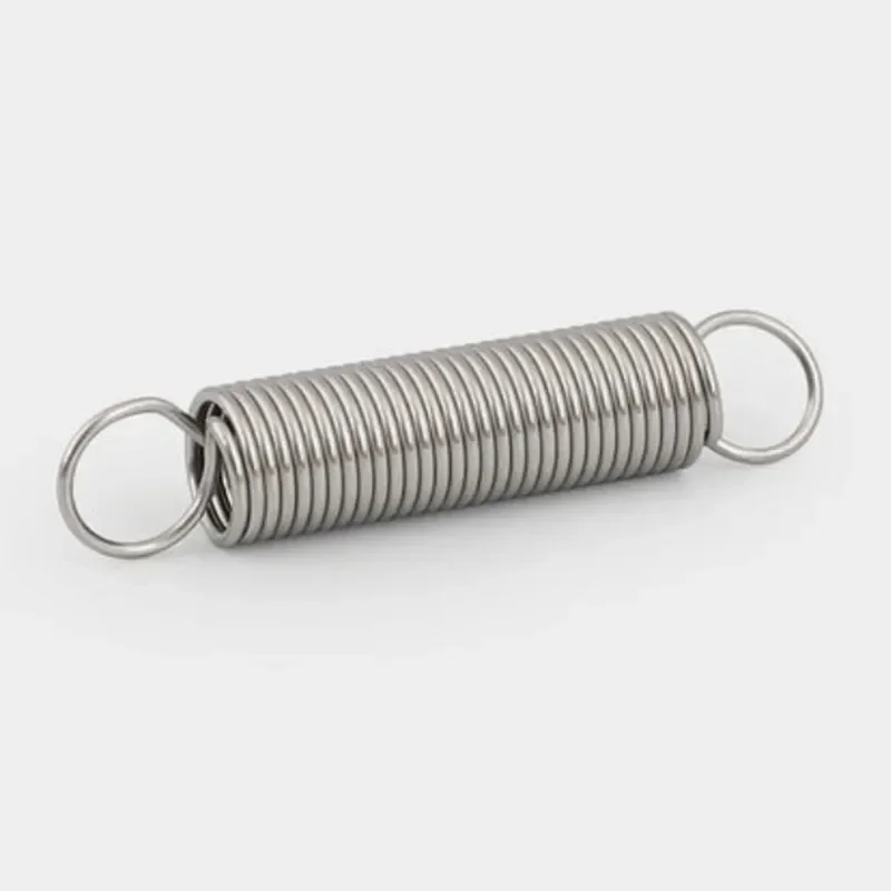 10pcs extension spring wire dia 0.3mm 0.4mm 0.5mm tension spring stainless steel  with hook length 10mm to 60mm