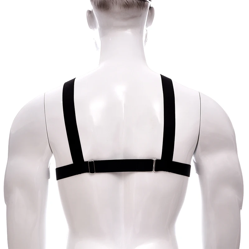 Men Punk Gothic Harness Belt Lingerie Harenss Strappy Chest Cage Body Cage Hollow out Design