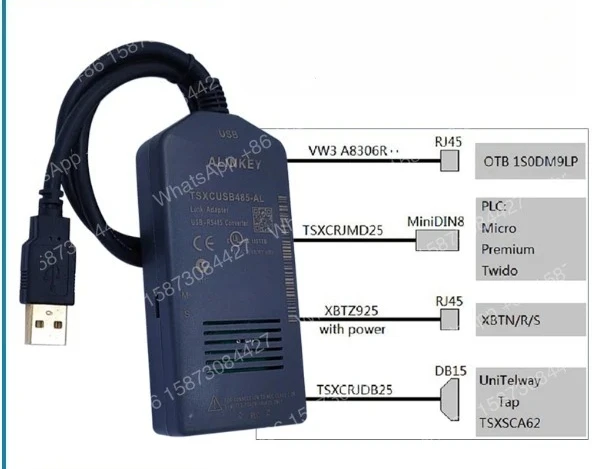 TSXCUSB485 TSXCRJMD25 USB Programming Cable With Original Driver Replace TSXPCX3030 For  Naza Twido PLC Win7 10