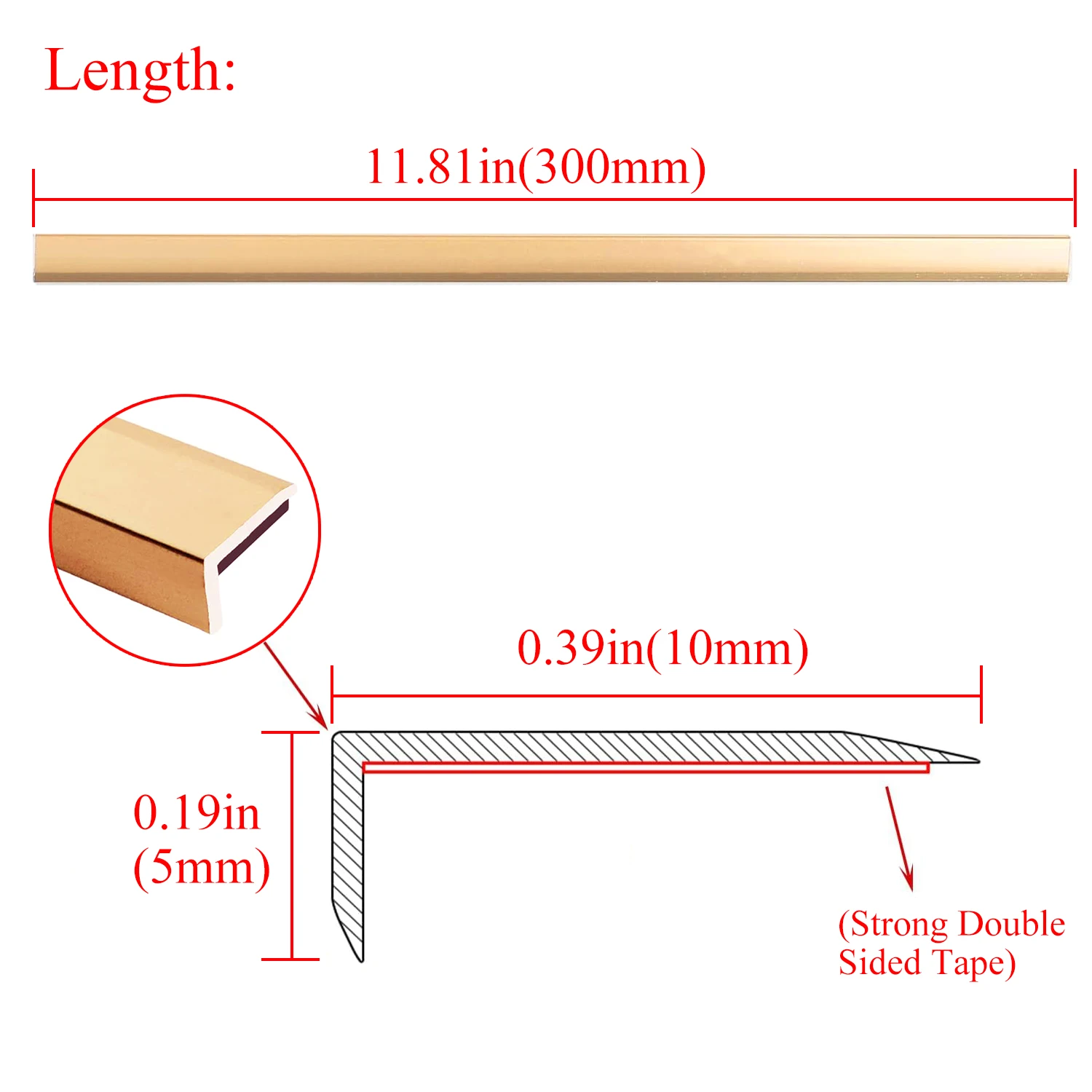 10 Sheets Metal L-shaped Protective Wall Corner Strip Right Angle Wrapping Edge Sticker For Home Furniture Decoration