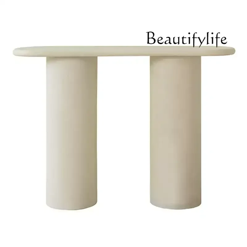 Modern minimalist hotel lobby B & B clothing store living room decoration light luxury aisle table table