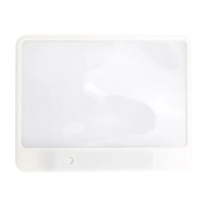 

ABRW-1 PCS Candy AS-SEEN-ON-TV Увеличительное стекло для чтения с подсветкой для увеличения страниц в 3 раза, оптическое, с антибликовым покрытием, белое