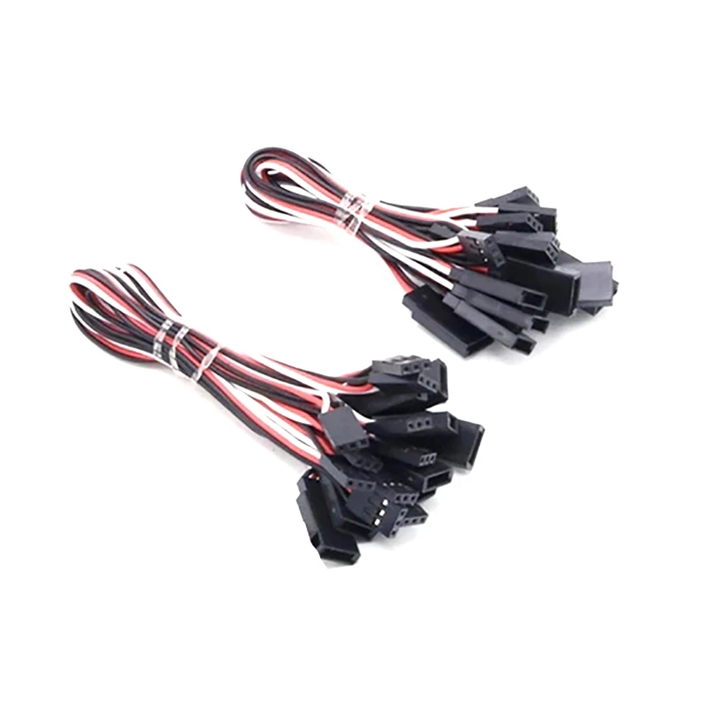 10Pcs 150 / 300 / 500mm Anti-loose Servo Extension Lead Wire Cable For RC Futaba JR Male to Female